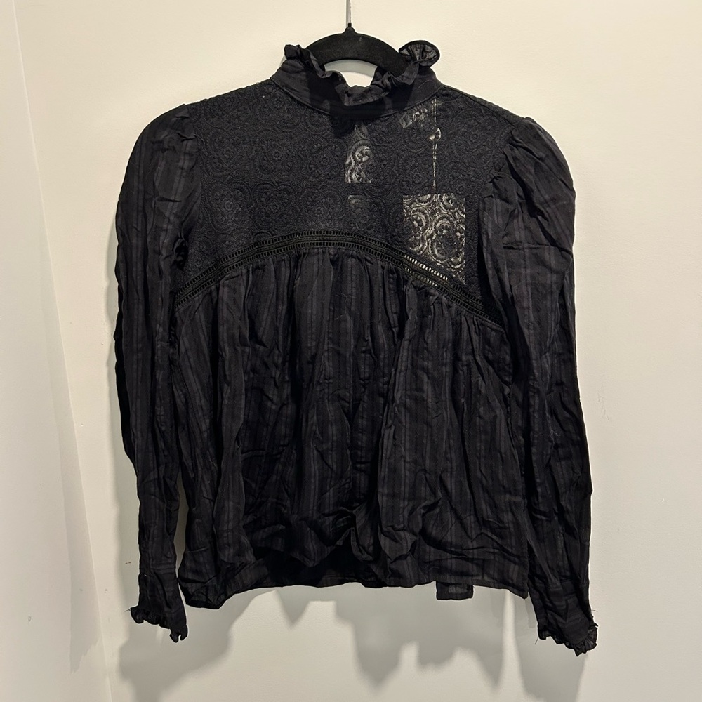 Bohme lace long sleeve top